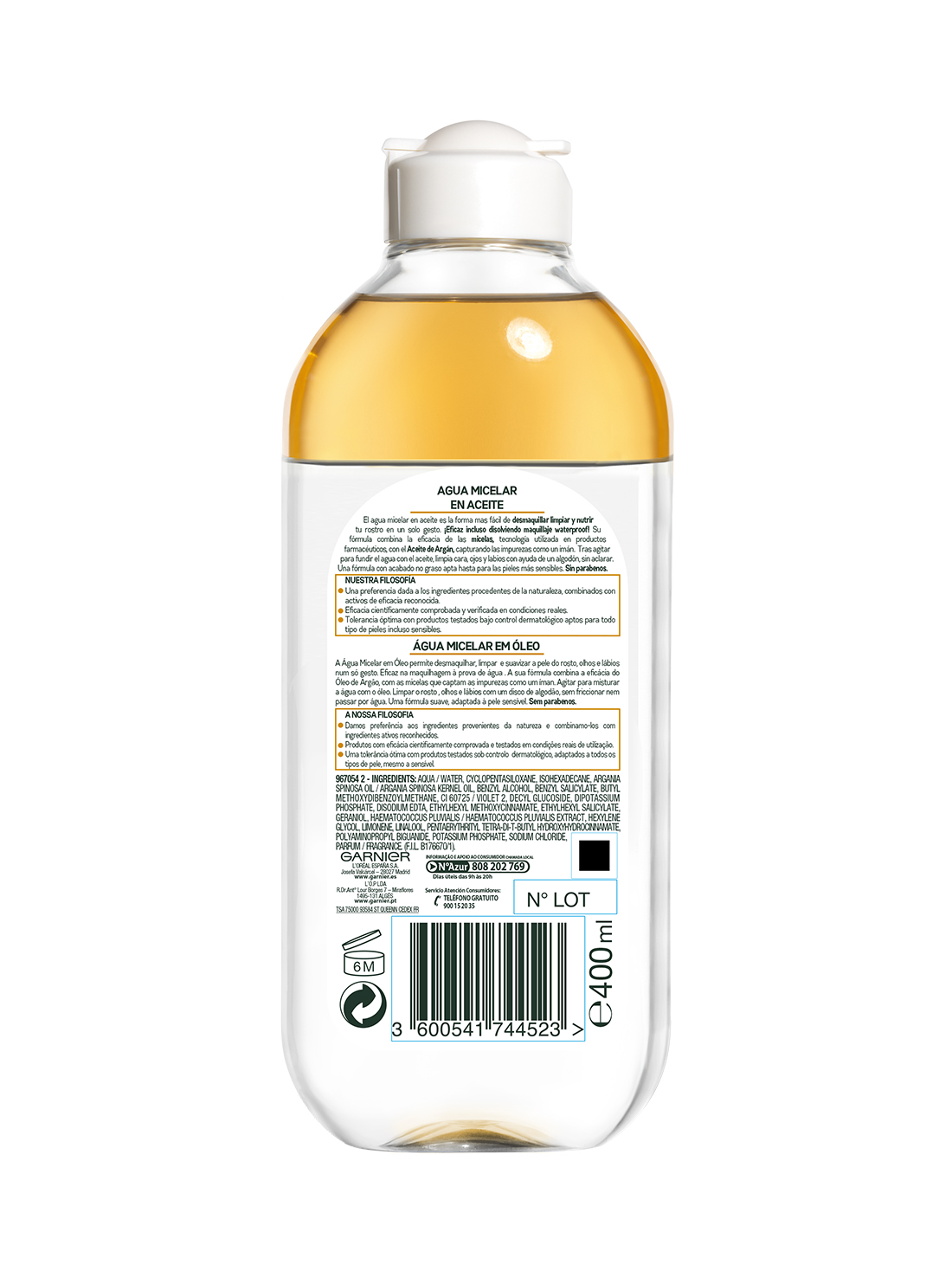 Agua micelar en aceite de Garnier 35308, UNICO, hi-res