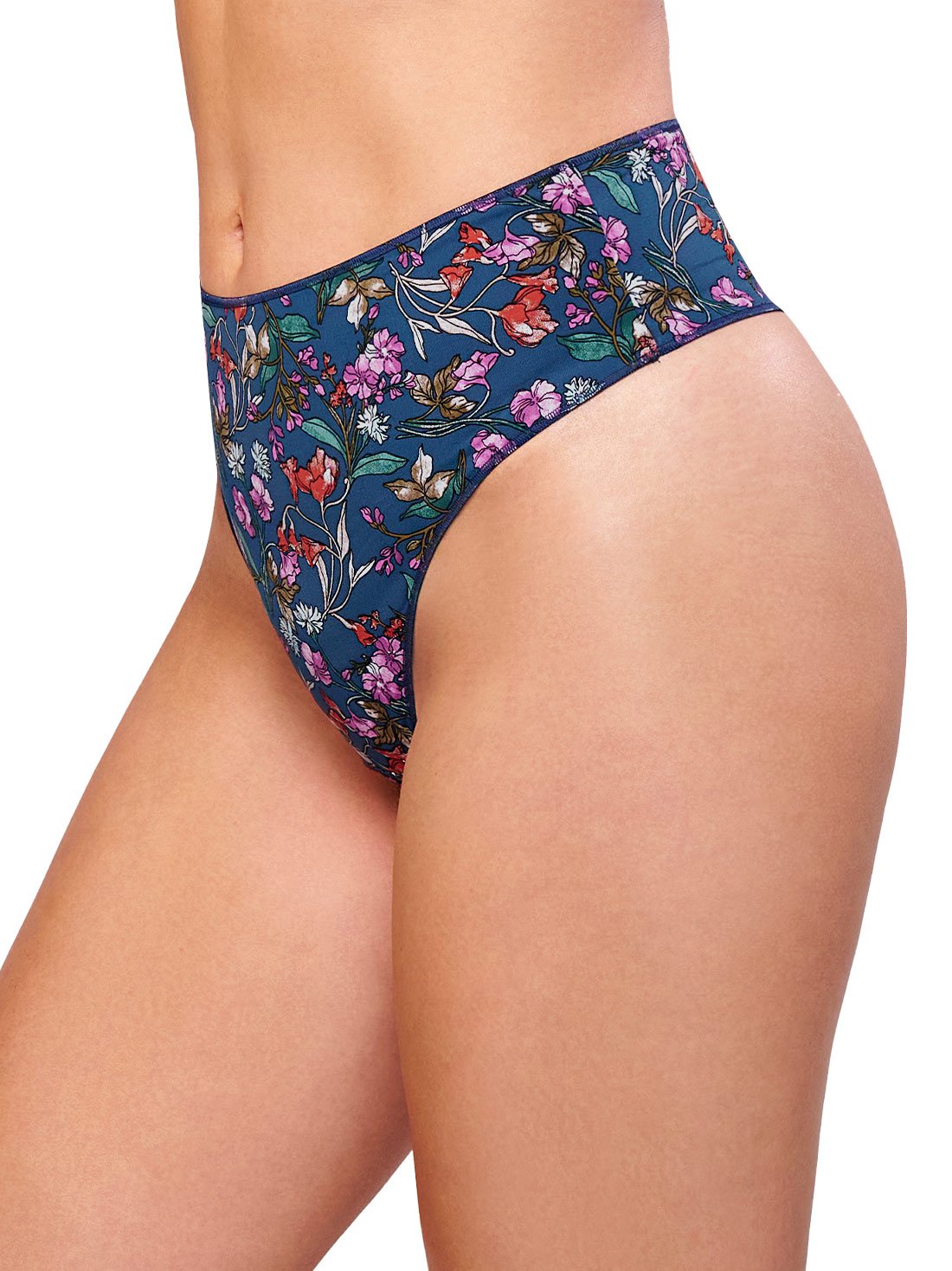 Tanga cintura alta 78105, FLORES CLXX, hi-res
