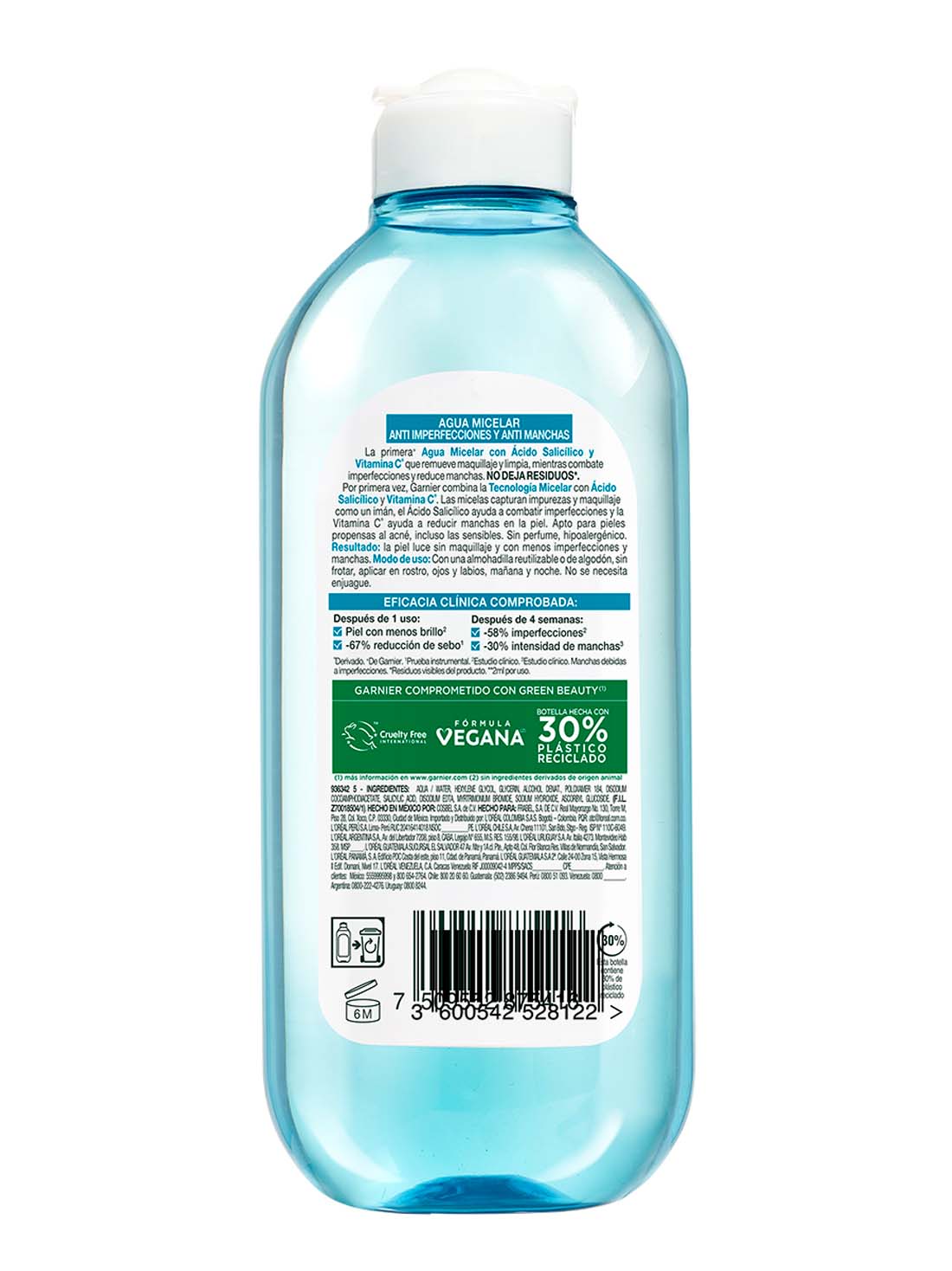 Garnier agua micelar anti acne  25019, ÚNICO, hi-res