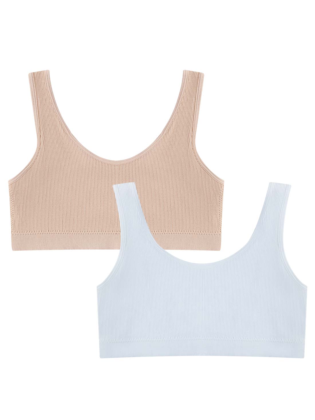 Paquete de 2 tops seamless 39009, BLANCO/NUDE, hi-res