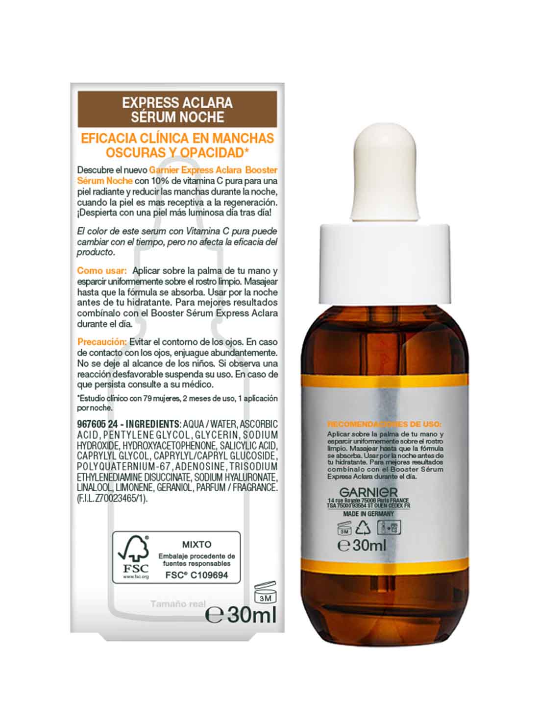 Garnier sérum de noche express aclara 27057, ÚNICO, hi-res