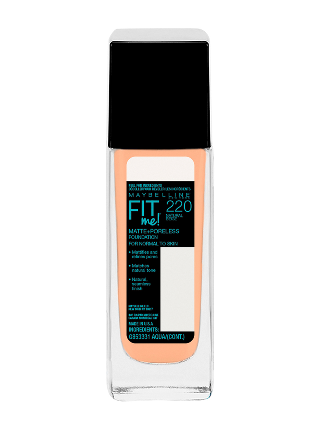 Maybelline base de maquillaje fit me matte 35261, 220 NATURAL BEIGE, hi-res